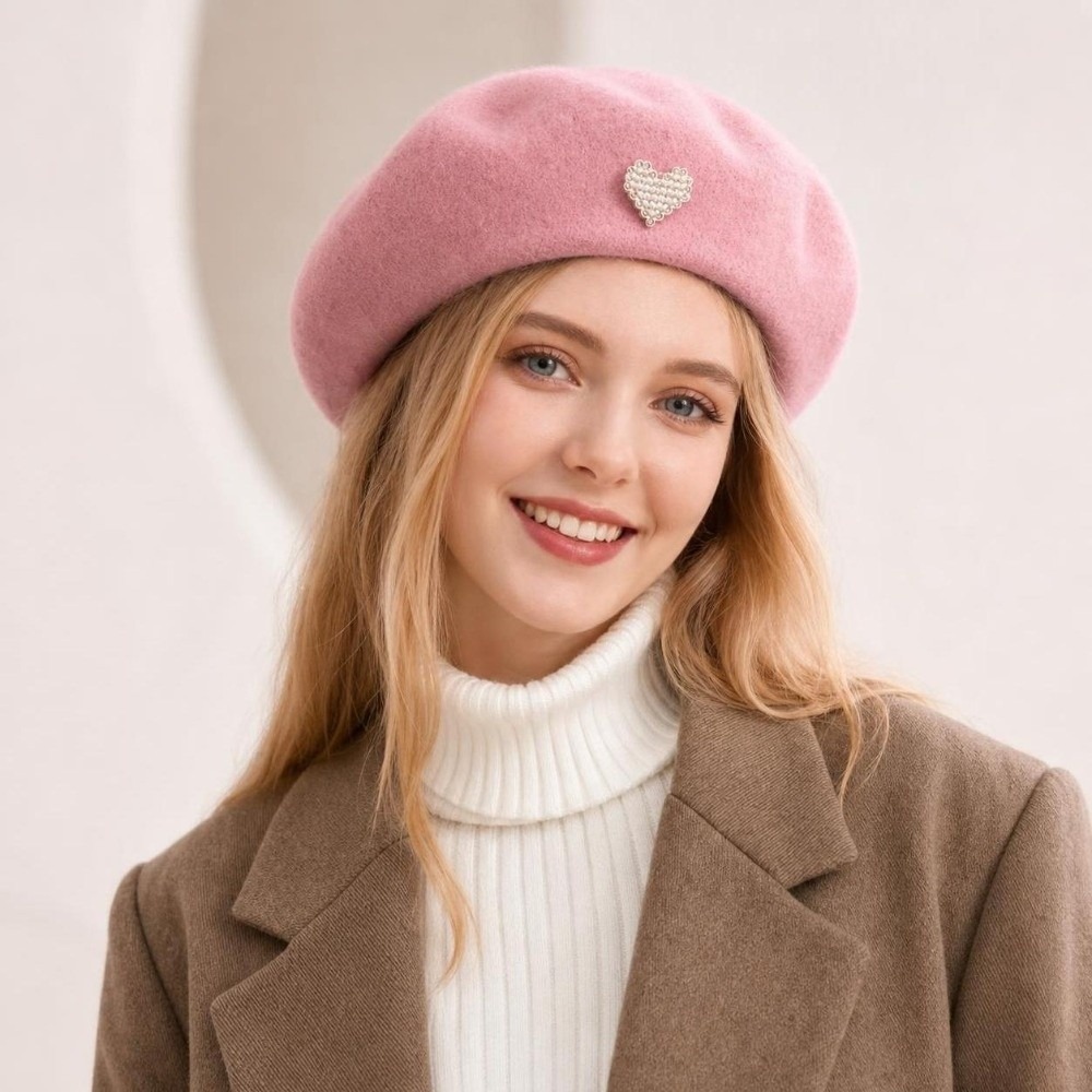 Beret French Wool - Topi Baret Wol Musim Dingin yang