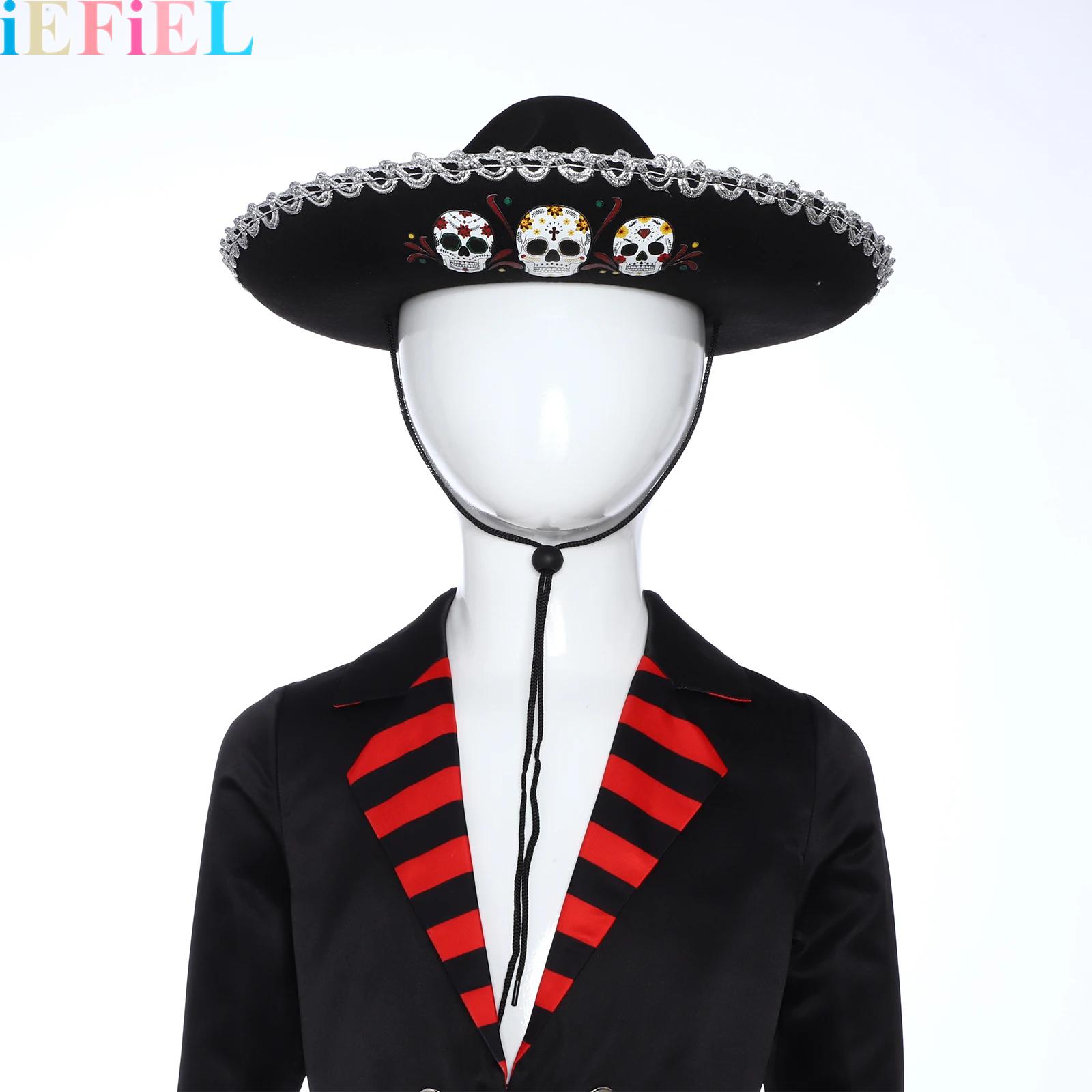 Sun Hat Wide Brim - Topi Pesta Meksiko Topi Kepang Metalik