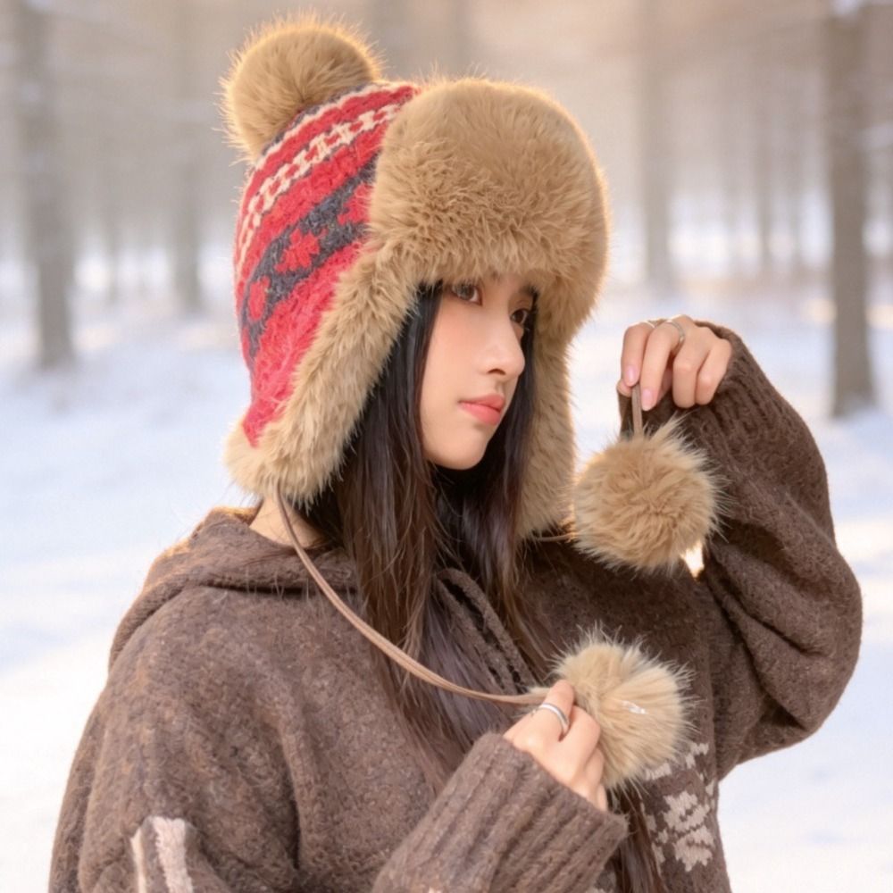 Topi Trapper Rajutan Poliester - Winter Trapper Hat ulasan dan harga