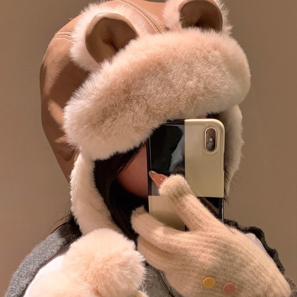 Topi Ushanka Wanita dengan Pen - Winter Trapper Hat ulasan dan harga